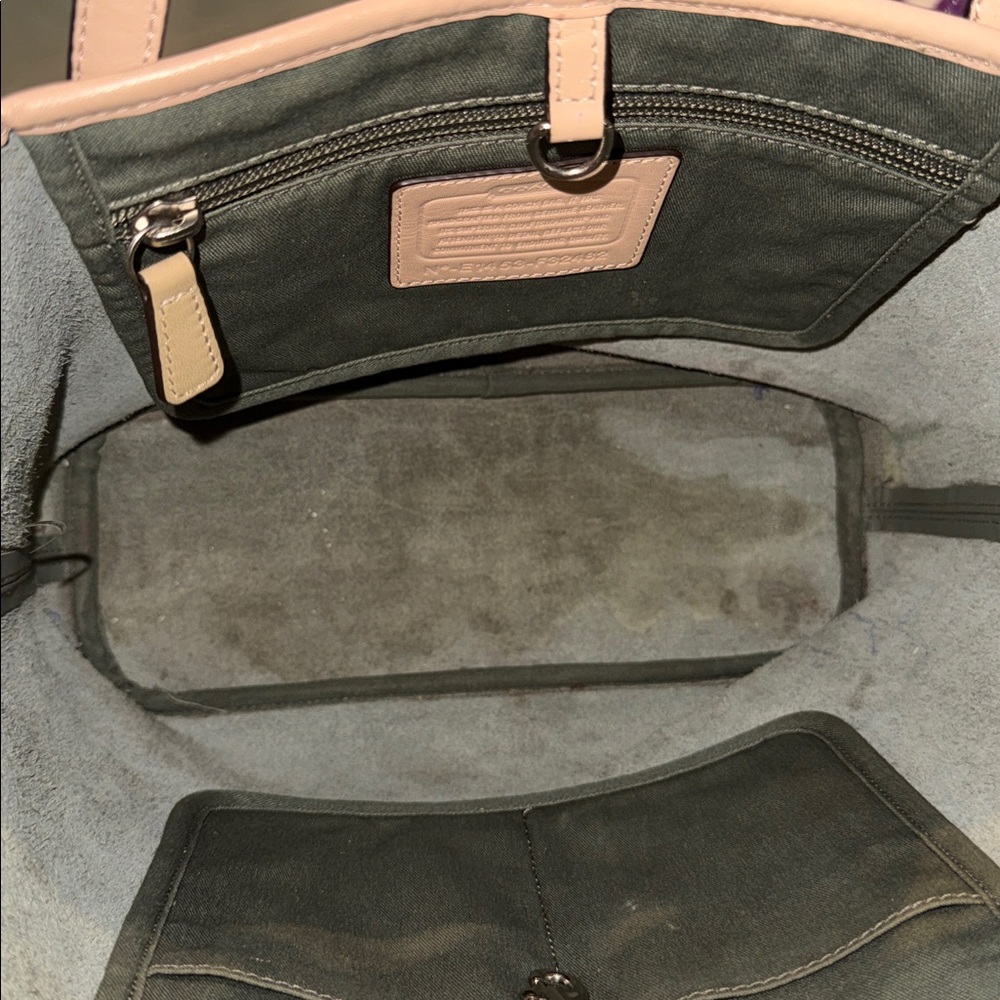 Coach Saffiano Leather Tote small preowned - Picture 11 of 16